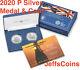 2020 P 400th Anniversary Of Mayflower Voyage 2 Silver Set Proof Coin +medal 20xb