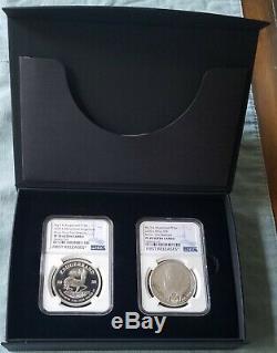 2020 SA Krugerrand/big5 RHINO Silver Proof 2 Coin Set PF70 FIRST RELEASES