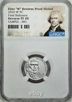 2020 SILVER PROOF SET with FIRST W REVERSE PF NICKEL, NGC REV PF69, FIRST RELEASES