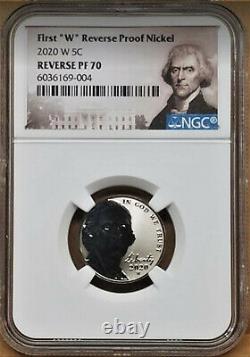 2020 SILVER PROOF SET with FIRST W REVERSE PF NICKEL, NGC REV PF70
