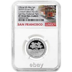 2020-S Limited Edition Silver Proof Set 8pc. NGC PF70 FDI Trolley Label
