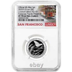 2020-S Limited Edition Silver Proof Set 8pc. NGC PF70 FDI Trolley Label