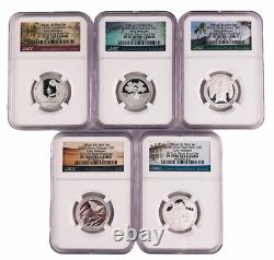 2020 S National Park Silver Quarter Set NGC PF70 Ultra Cameo ER with10 Coin Case