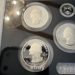 2020-S SILVER 10pc Proof Set COA US Mint Bat Quarter, Weir Farm, Vermont, KS
