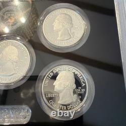 2020-S SILVER 10pc Proof Set COA US Mint Bat Quarter, Weir Farm, Vermont, KS