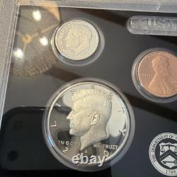 2020-S SILVER 10pc Proof Set COA US Mint Bat Quarter, Weir Farm, Vermont, KS