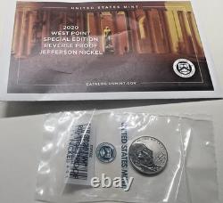 2020 S Silver 11 Piece Proof Set with. 05 Cent Nickel from West Point