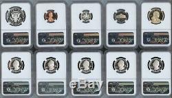 2020 S Silver Proof 10-Coin Set Early Releases (10pc) NGC PF70 U. C. Portrait SET