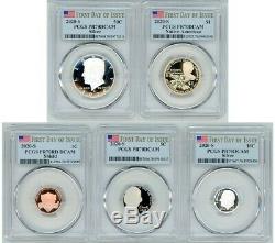 2020 S Silver Proof 5 Coin Set Pcgs Pr70dcam First Day Of Issue