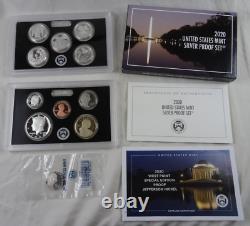 2020-S Silver Proof Set West Point W Nickel COA Box 11 Coins 90% US Mint