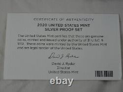 2020-S Silver Proof Set West Point W Nickel COA Box 11 Coins 90% US Mint