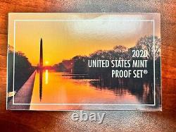 2020 S US Mint ANNUAL 10 Coin Proof Set with Box and COA NO Nickel