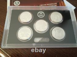 2020-S US Mint SILVER Proof Set. 10-coin set PLUS'W' Reverse Proof Nickel
