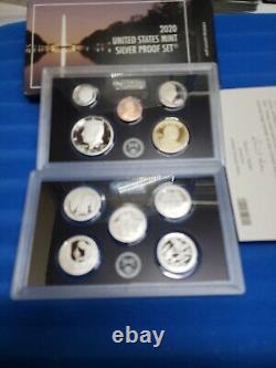 2020-S US Mint Silver Proof Set w OGP Box & COA Very Nice Looking Coins