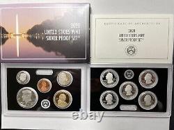 2020 S US Silver Proof Set 10 Coins + Reverse Proof Nickel withGOP & COA
