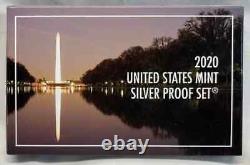 2020 S U. S Mint Silver Proof Set COA Coins