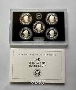 2020 S U. S Mint Silver Proof Set COA Coins