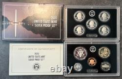 2020 S United States Complete Silver 10 Coin Proof Set in OGP with COA NO W 5C