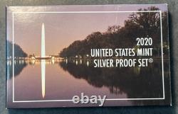 2020 S United States Complete Silver 10 Coin Proof Set in OGP with COA NO W 5C