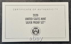 2020 S United States Complete Silver 10 Coin Proof Set in OGP with COA NO W 5C