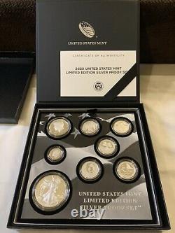 2020 S United States Mint Limited Edition 99% Silver Proof 8 Coin Set DEEP CAMEO