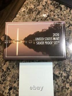 2020 S United States Mint US Silver Proof Set OGP With 2020 W Jefferson Nickel