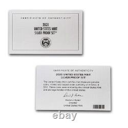 2020 Silver Proof Set 11 Coins Total with Reverse Proof W Nickel in Mint Package