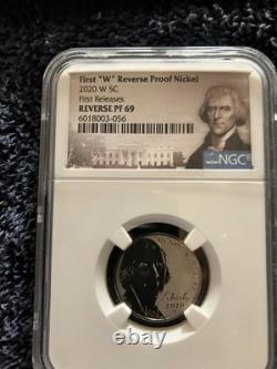 2020 Silver Proof Set U. S. Mint with First W NGC REV PF 69 First Release
