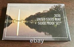 2020 US Mint Silver Proof Set w OGP Box & COA (Qty)