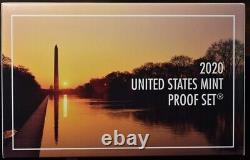 2020 U. S. Mint Clad Proof Set 11 Coin Set With Box & COA- Comes With W Nickel