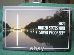 2020 U. S. Mint SILVER Proof Set 11 Coin Set With W Nickel Mint Packaging & COA