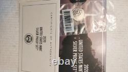2020 U. S. Mint Silver 10-Coin Proof Set with Extra Rev Proof Nickel
