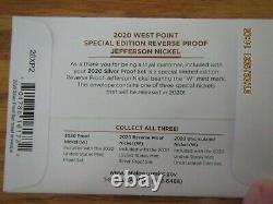 2020 United States Mint SILVER Proof Set #20RH Original Box with COA Rev Nickel