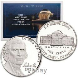 2020 United States Mint Silver Proof Set With 2020 W Proof Jefferson Nickel