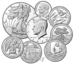 2020 Us Mint Limited Edition Silver Proof Set? 8 Coin Set? Box & Coa Sae Ogp