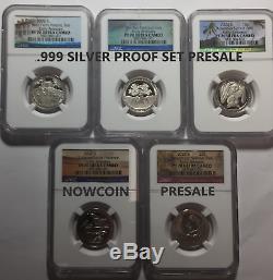 2020-s Ngc Pf70 (5) Coin Silver Proof Quarter Set Early Releases Presale