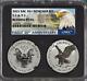 2021 Ase One Ounce Reverse Proof Two-coin Set Designer Edition Ngc Pf70- Presale