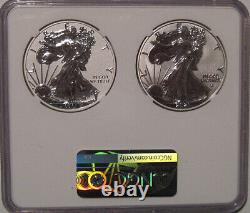 2021 NGC PF 70 Silver Eagle Reverse Proof 2 Coin Designer Set First Releases