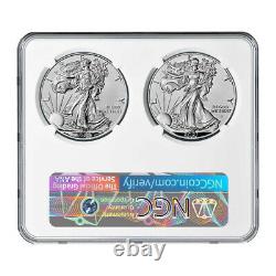 2021 Reverse Proof American Silver Eagle Designer 2pc Set NGC PF70 ER 35th Anni