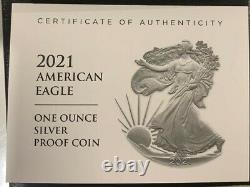 2021 S $1 Ngc Pf70 Proof American Silver Eagle Type 2 (ship Next Day) T-2