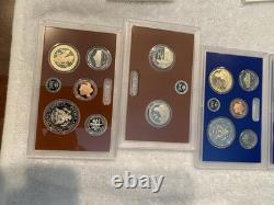 2021-S, 2022-S, 2023-S, 2024-S 24RG US Mint Clad Proof Sets Set of 4 WithCOA Low $