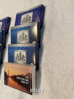 2021-S, 2022-S, 2023-S, 2024-S 24RG US Mint Clad Proof Sets Set of 4 WithCOA Low $