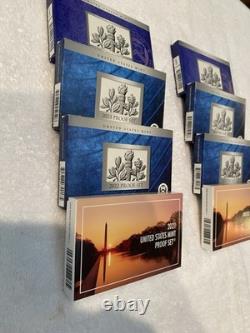 2021-S, 2022-S, 2023-S, 2024-S 24RG US Mint Clad Proof Sets Set of 4 WithCOA Low $