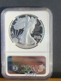 % 2021 S Ngc Pf70 Silver Eagle Type 2 Landing T2 Reverse Up Front, Showing S