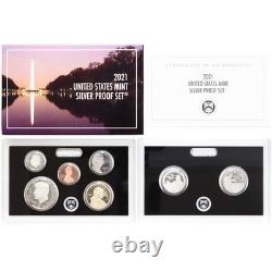 2021 S Proof Set Original Box & COA 7 Coins 99.9% Silver
