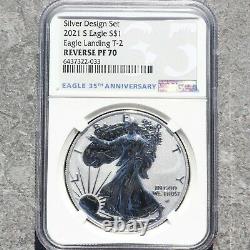 2021 S Type 2 Ngc Pf70 Reverse Proof American Silver Eagle From Designer Set T-2