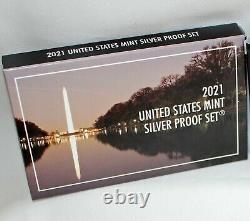 2021 S US Mint ANNUAL 7 Coin SILVER Proof Set with Box and COA