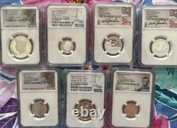 2021 S US Mint Silver 7-Coin Proof Set, NGC PF70 PR70 Complete Perfect, Gaudioso