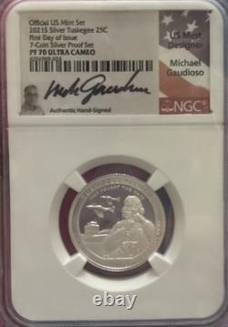 2021 S US Mint Silver 7-Coin Proof Set, NGC PF70 PR70 Complete Perfect, Gaudioso