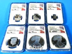 2021 S & W, 6-Coin, Limited Edition Silver Proof Set NGC Pf 70 Ucam, FDOI Sign